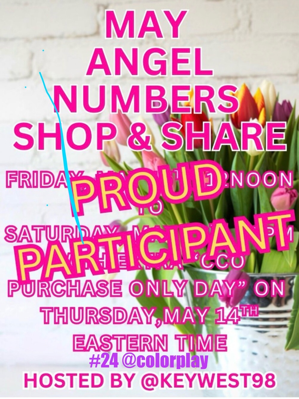 PARTICIPANT  #24 @colorplay 
Angel Numbers Shop & Share